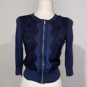 Banana Republic lace front 3/4 sleeve cardigan